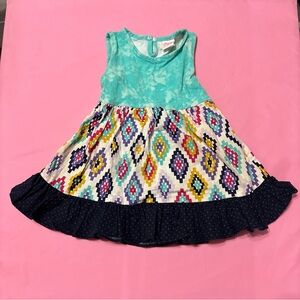 Ricrac & Ruffles Baby Girls Multicolor Tank Dress Size 18 Months